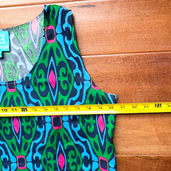 Escapada Geometric Tropical Print Sundress L - Picture 6 of 11